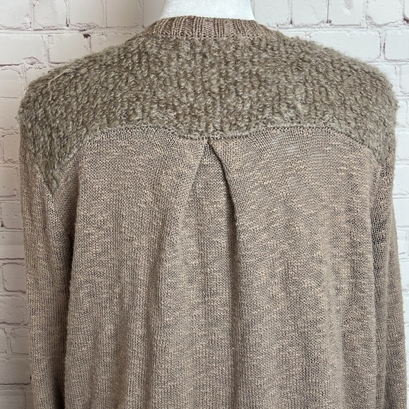 Sleeping on Snow Tan Multi-Texture Open Cardigan - Picture 8 of 16